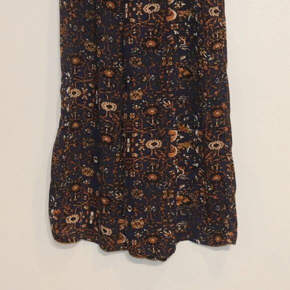 Forever 21 Navy Boho High Waist Wide Leg Pants Sz XS - Picture 3 of 10